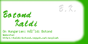 botond kaldi business card